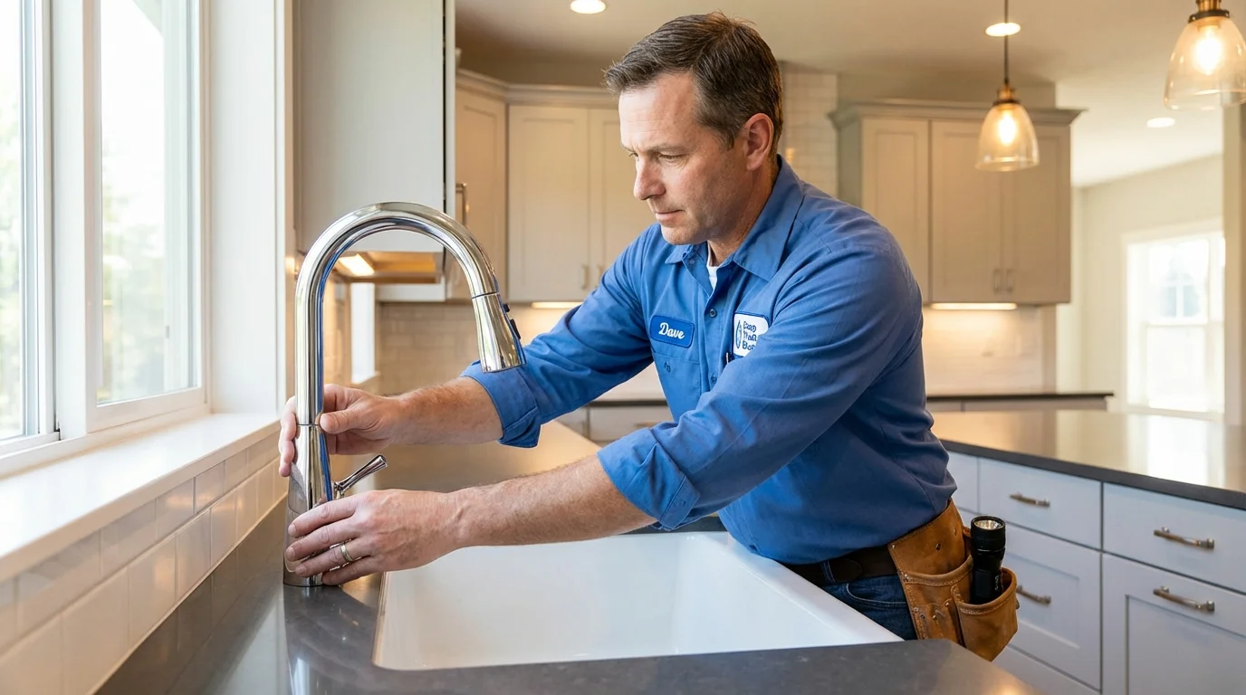 Kitchen faucet installation by Johns Plumbing LLC in Orchard Park